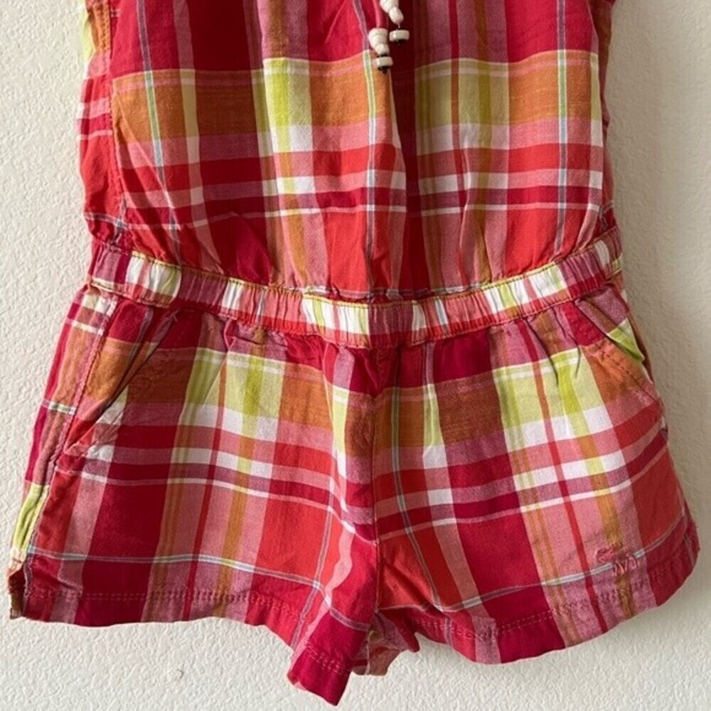 Abercrombie & Fitch Plaid Tank Top Romper Shorts Summer Beachy SZ XS - Picture 4 of 8
